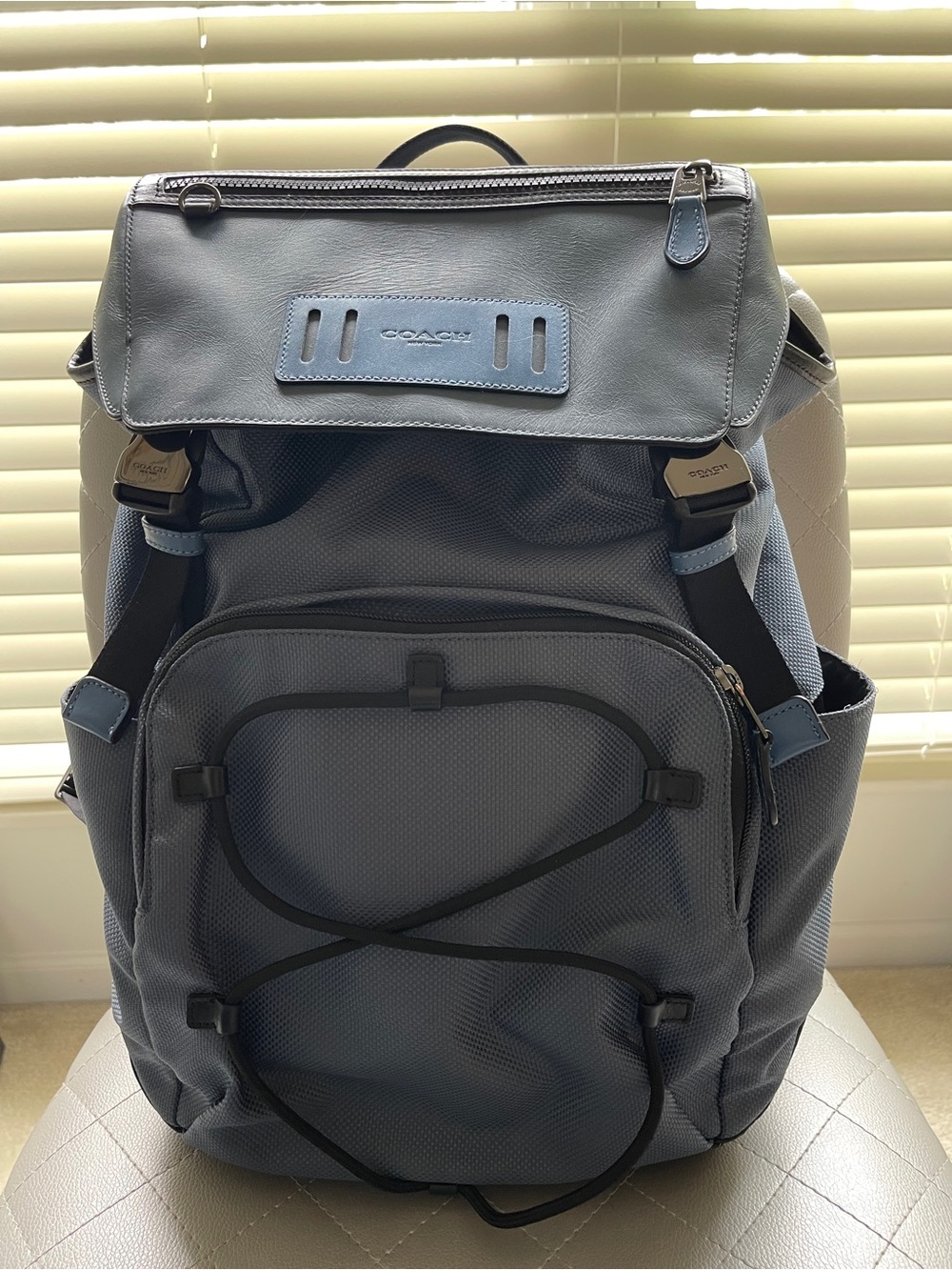 COACH roll up top backpack blue - Picture 2 of 8